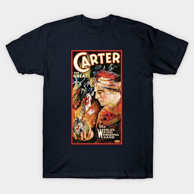 Vintage Magic Poster Art, Carter the Great T-Shirt by MasterpieceCafe